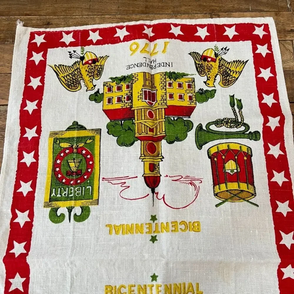 Vintage Bicentennial Linen Kitchen Towel 26